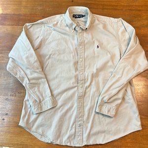 Tan Polo Long Sleeve Shirt XXL